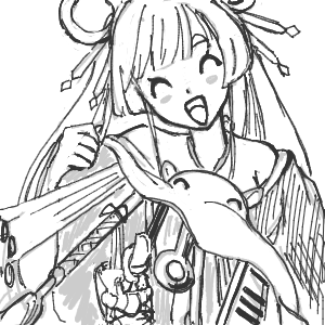 ヤチヨがかけんさんのおえかき