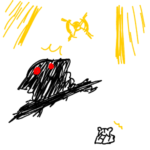 疲れてる高校生(スマホ)さんのおえかき