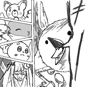 ヤチヨがかけんさんのおえかき