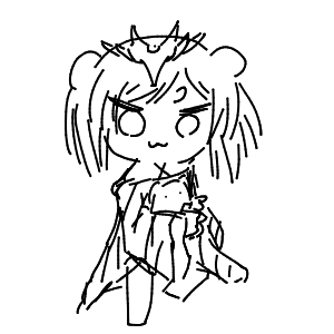 疲れてる高校生(スマホ)さんのおえかき