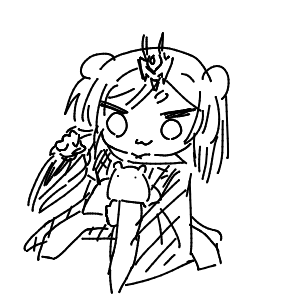 疲れてる高校生(スマホ)さんのおえかき