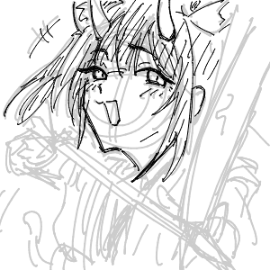 疲れてる高校生(スマホ)さんのおえかき