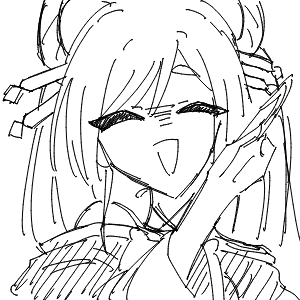 疲れてる高校生(スマホ)さんのおえかき