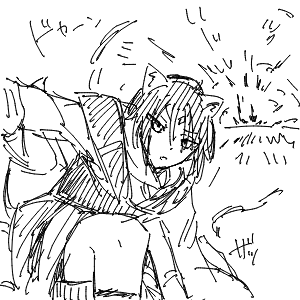 疲れてる高校生(スマホ)さんのおえかき