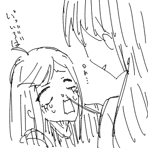 疲れてる高校生(スマホ)さんのおえかき