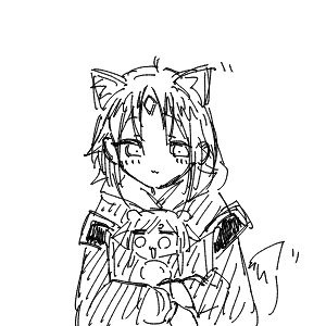 疲れてる高校生(スマホ)さんのおえかき