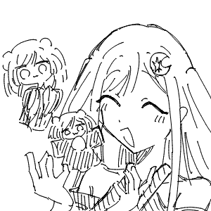疲れてる高校生(スマホ)さんのおえかき