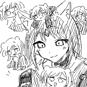 疲れてる高校生(スマホ)さんのおえかき