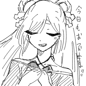 疲れてる高校生(スマホ)さんのおえかき
