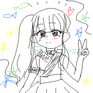 抹茶ラテ　（もももか）さんのおえかき