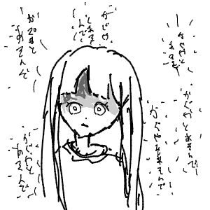 ねこちゃん　3人推し！！！💜🩷🤍キリ番の神々　キャンプ中さんのおえかき