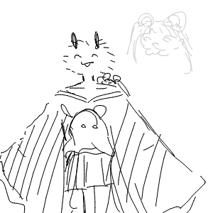 しろねこさんのおえかき