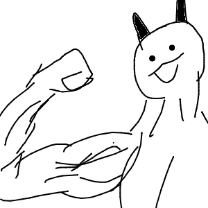 うにょんぽつ 🫵(• ▽ •;)ムキフシ製造者さんのおえかき