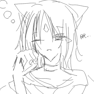 しろねこさんのおえかき