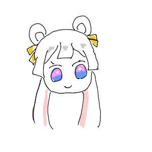 ねこちゃん 3人推し!!!💜🩷🤍キリ番の神々さんのおえかき