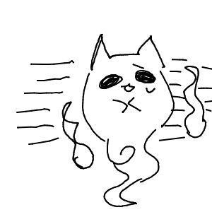 課題終わりそうになくて成仏しそうな人さんのおえかき