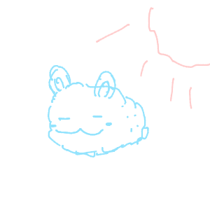 ねこちゃん 3人推し!!!💜🩷🤍キリ番の神々さんのおえかき